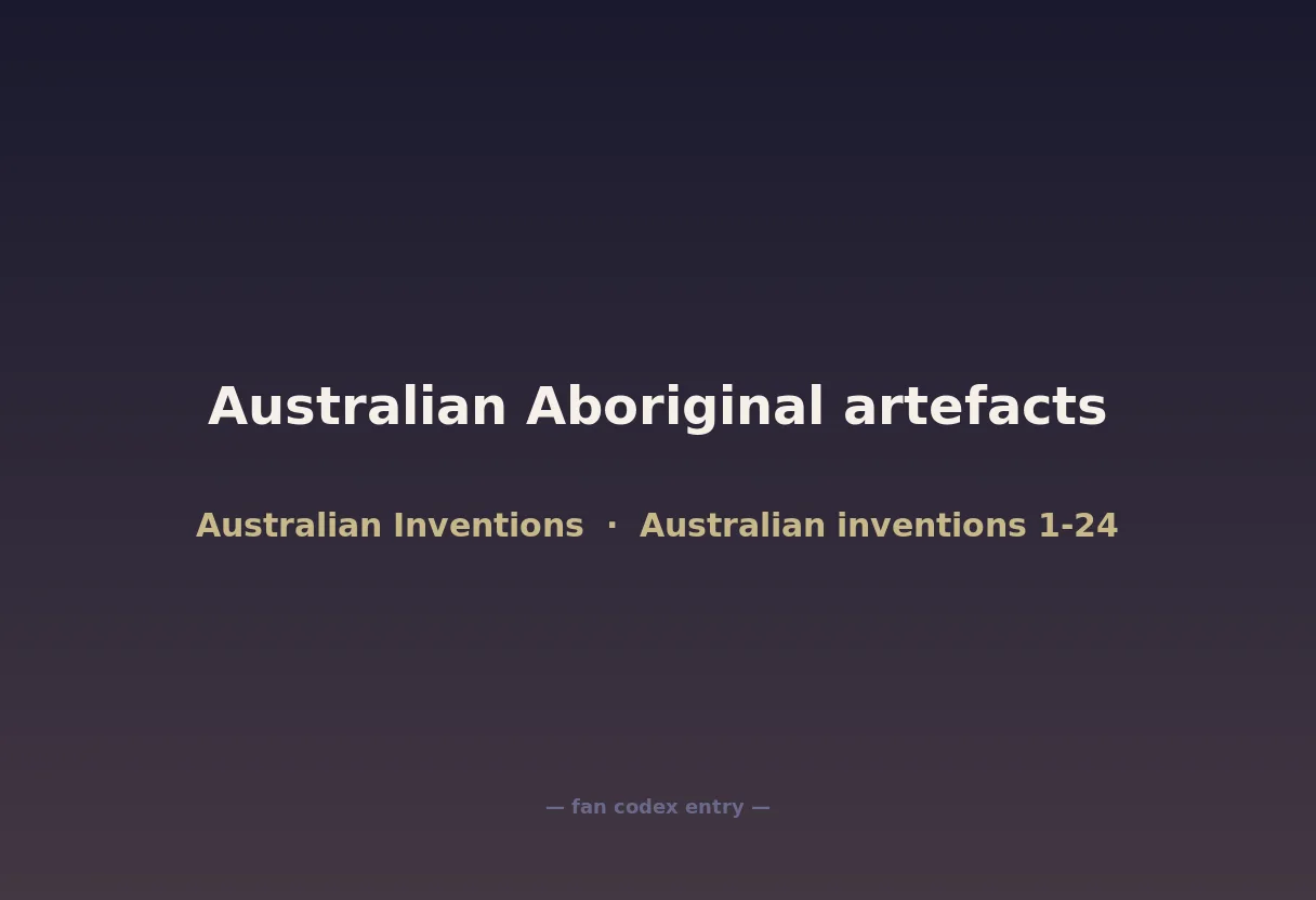 Australian Aboriginal artefacts